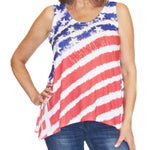 Load image into Gallery viewer, Women&#39;s Made in USA Sparkle Flag Tank Top
