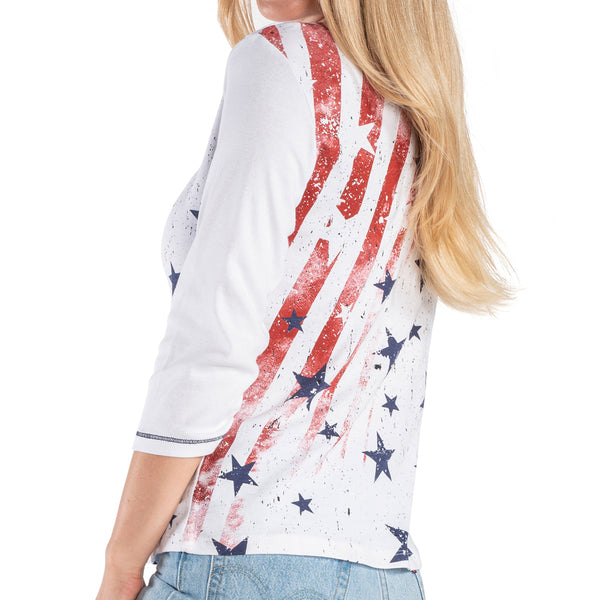 Women's Made in USA Vintage Stars and Stripes Top – The Flag Shirt