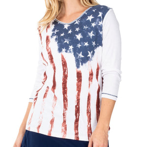 Women's American Flag Top-The Flag Shirt