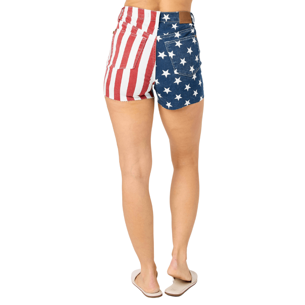 Judy Blue Red, White, and Blue Jean Shorts