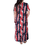 Load image into Gallery viewer, Women&#39;s Made in USA Patriotic Twist – Stars &amp; Stripes Maxi Dress
