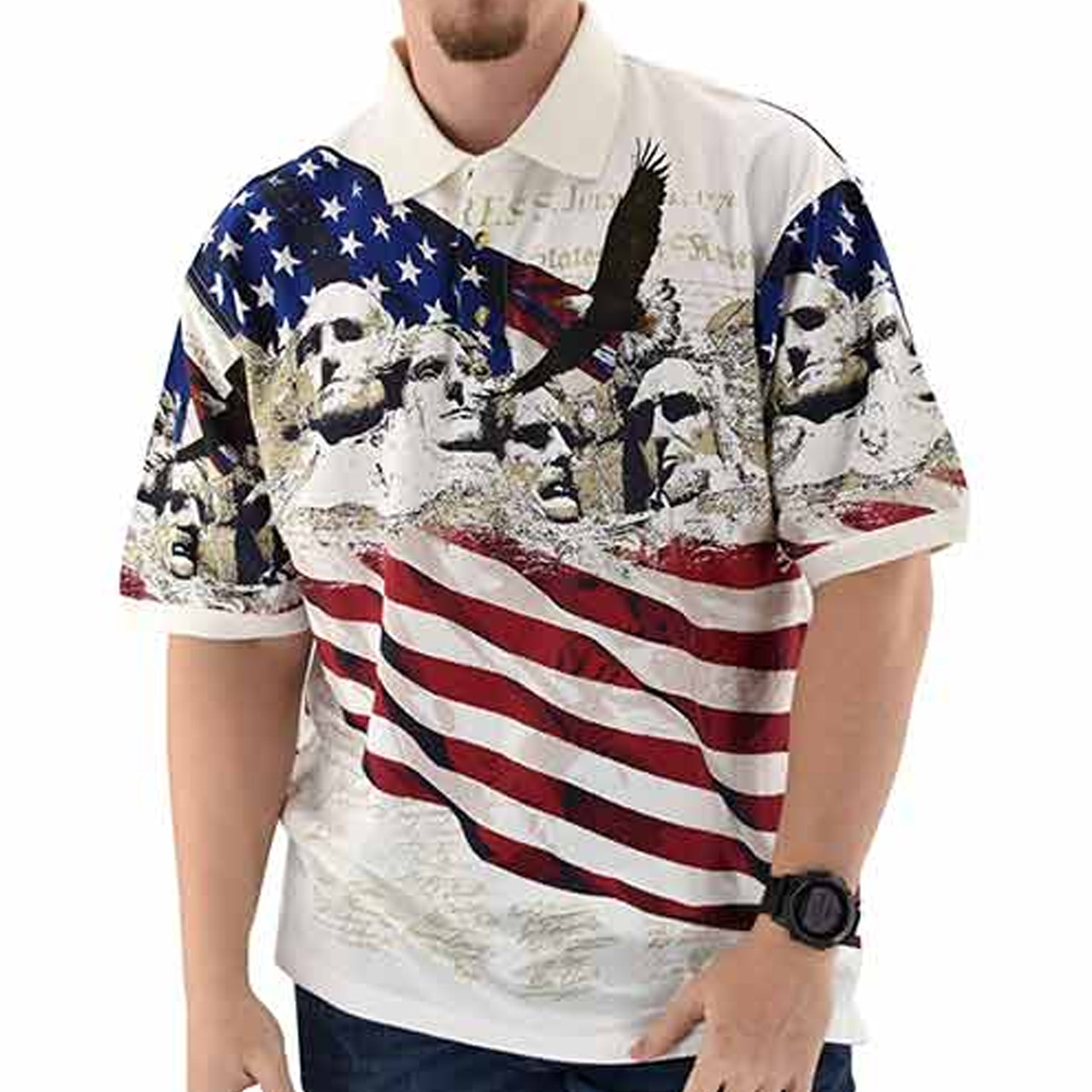 Mount Rushmore Mens Polo Shirt