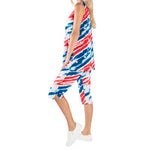Load image into Gallery viewer, Women&#39;s Made in USA  Stars and StripesTunic and Capri Pant Set
