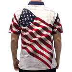 Load image into Gallery viewer, Men&#39;s American Flag Tech Polo
