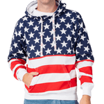 Load image into Gallery viewer, Unisex Patriotic Stars Navy Hoodie Sweater

