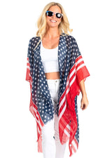 Load image into Gallery viewer, Waving American Flag Women&#39;s Topper-The Flag Shirt
