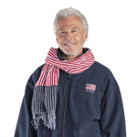 Load image into Gallery viewer, Made in USA Stars and Stripes Knit Scarf
