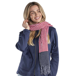 Made in USA Stars and Stripes Knit Scarf