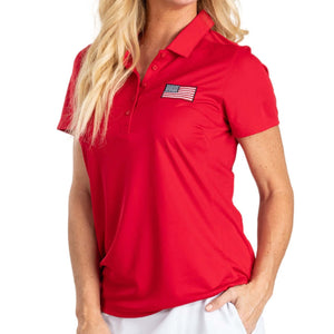 Women's Puma Golf Performance American Flag Polo