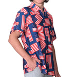 Load image into Gallery viewer, Men&#39;s Patriotic  Flag Print Hawaiian Shirt
