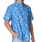 Load image into Gallery viewer, Men&#39;s Linen Effect Hawaiian Eagle Shirt
