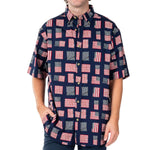 Load image into Gallery viewer, Men&#39;s Flag Print Button Up Short Sleeve Shirt
