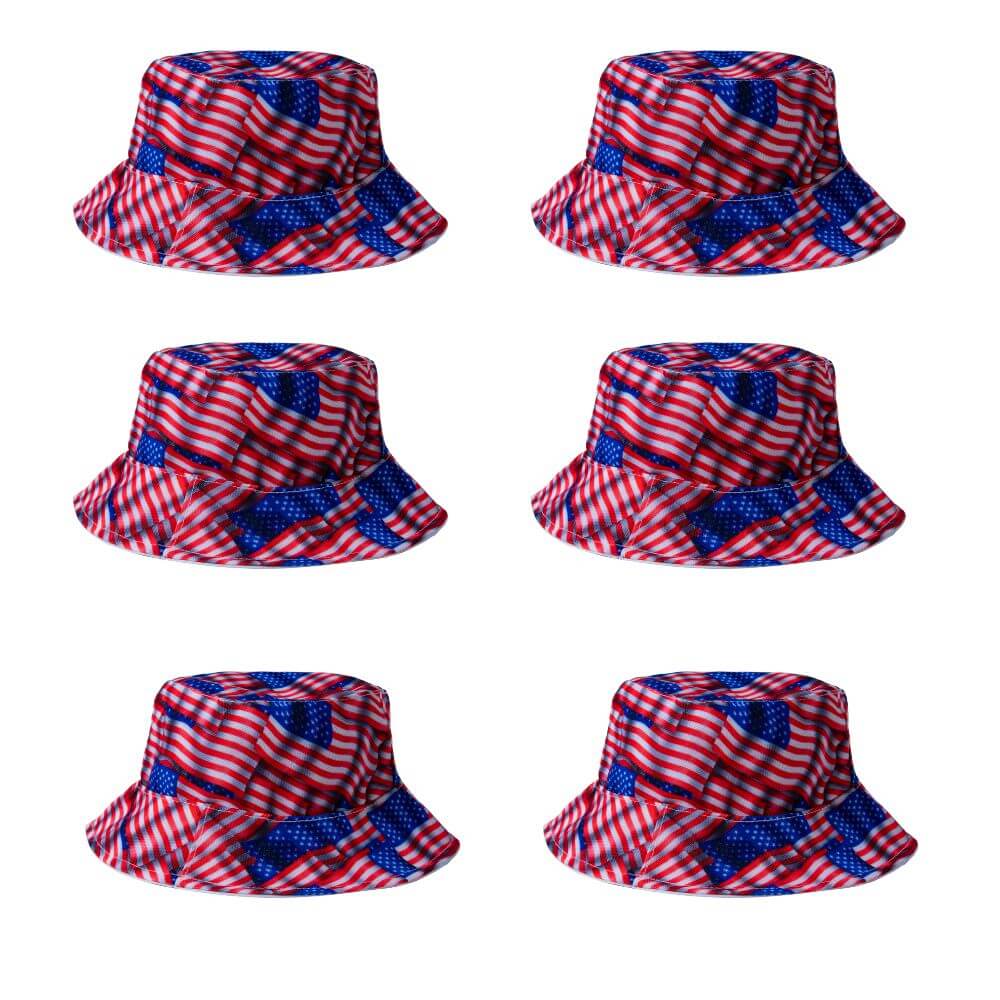 Patriotic Trump 2020 American Flag Bucket Hat – Capsmith – One Size NWT