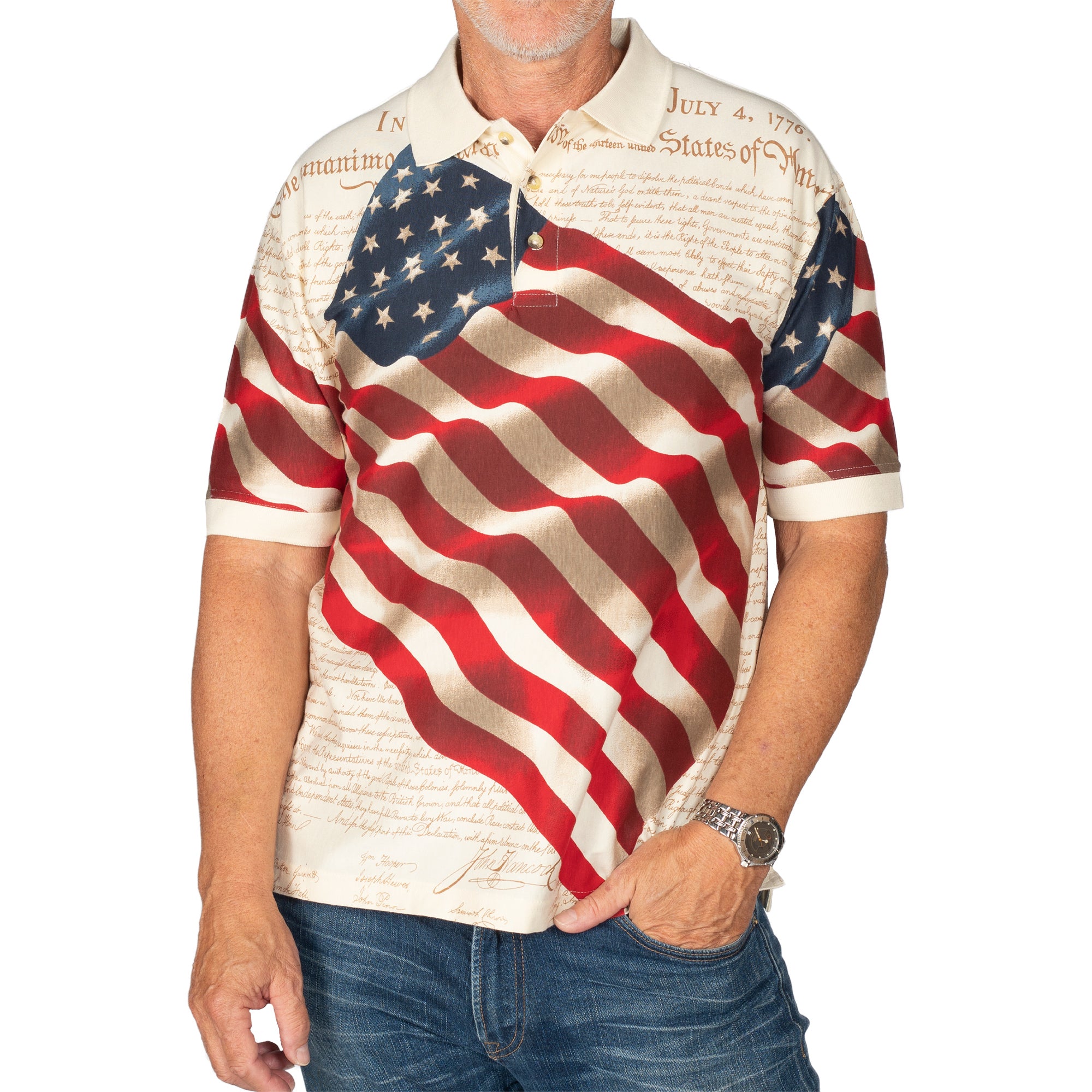 Canottiera Uomo 4th Of July Con Bandiera Americana E Scritta 1776 | Tank Top In Cotone Per Il Giorno Dell'Indipendenza, Fitness, Estate
