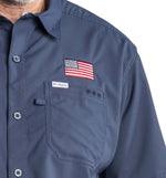 Load image into Gallery viewer, Men&#39;s Columbia USA Flag Slack Tide Long-Sleeve Shirt

