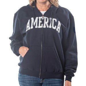 Unisex Champion America Retro Full Zip Sweatshirt