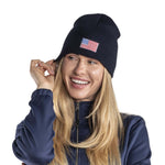 Load image into Gallery viewer, Made in USA Embroidered Flag Beanie
