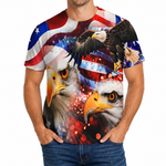 Load image into Gallery viewer, Men’s American Eagle Performance T-Shirt – Freedom Patriotic Moisture-Wicking Tee
