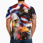 Load image into Gallery viewer, Men’s American Eagle Performance T-Shirt – Freedom Patriotic Moisture-Wicking Tee
