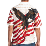 Load image into Gallery viewer, Men&#39;s Eagle Soaring American Flag 100% Cotton Polo Shirt
