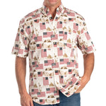 Load image into Gallery viewer, Men&#39;s 100% Cotton Liberty Flag  Button Down Shirt
