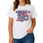 Load image into Gallery viewer, Winged Patriot America 250 Women's T-Shirt | 250th Anniversary | The Flag Shirt
