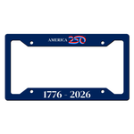 Load image into Gallery viewer, America250™ Blue License Plate Frame | Patriotic UV &amp; Weather Resistant Car Tag Frame
