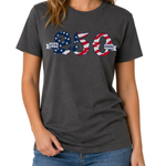 Load image into Gallery viewer, Dual Scroll Made in USA - 250th Anniversary - Women's T-Shirt | The Flag Shirt
