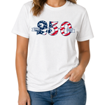 Load image into Gallery viewer, Dual Scroll Made in USA - 250th Anniversary - Women's T-Shirt | The Flag Shirt
