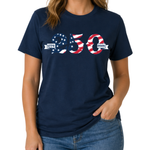 Load image into Gallery viewer, Dual Scroll Made in USA - 250th Anniversary - Women's T-Shirt | The Flag Shirt
