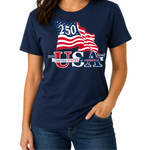 Load image into Gallery viewer, Waving Flag America 250 Made in USA Women's Shirt | The Flag Shirt
