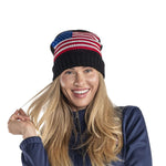 Load image into Gallery viewer, Made in USA Knit in Slouch Flag Beanie
