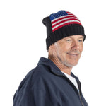 Load image into Gallery viewer, Made in USA Knit in Slouch Flag Beanie
