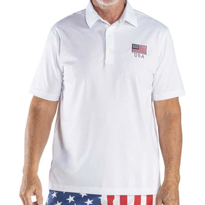 Men's Greg Norman Freedom Pique USA Polo