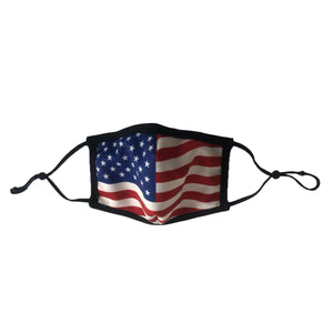 cloth face covering with american flag - the flag shirt Front