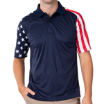 Load image into Gallery viewer, Mens Stars and Stripes Polo Shirt
