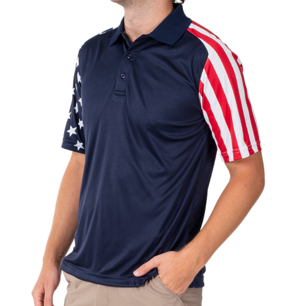 Mens Stars and Stripes Polo Shirt