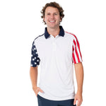 Load image into Gallery viewer, Men&#39;s Stars and Stripes Polo Shirt
