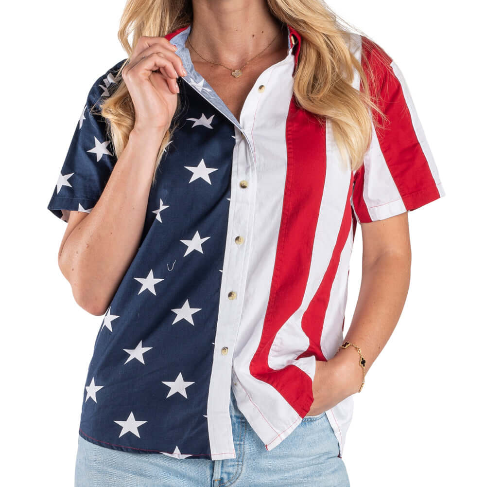 Women's American Flag Button Down Women's American Flag Button Down