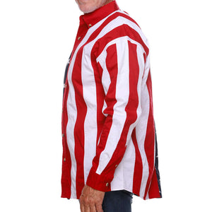 SPECIAL- Men's Stars & Stripes 100% Cotton Long Sleeve Button-Up Shirt