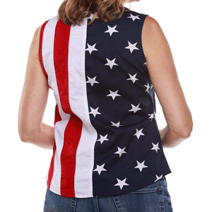 Women's Stars and Stripes Sleeveless with Hat and Bracelet