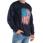 Load image into Gallery viewer, Made In USA We The People Vertical Flag Long Sleeve Tee
