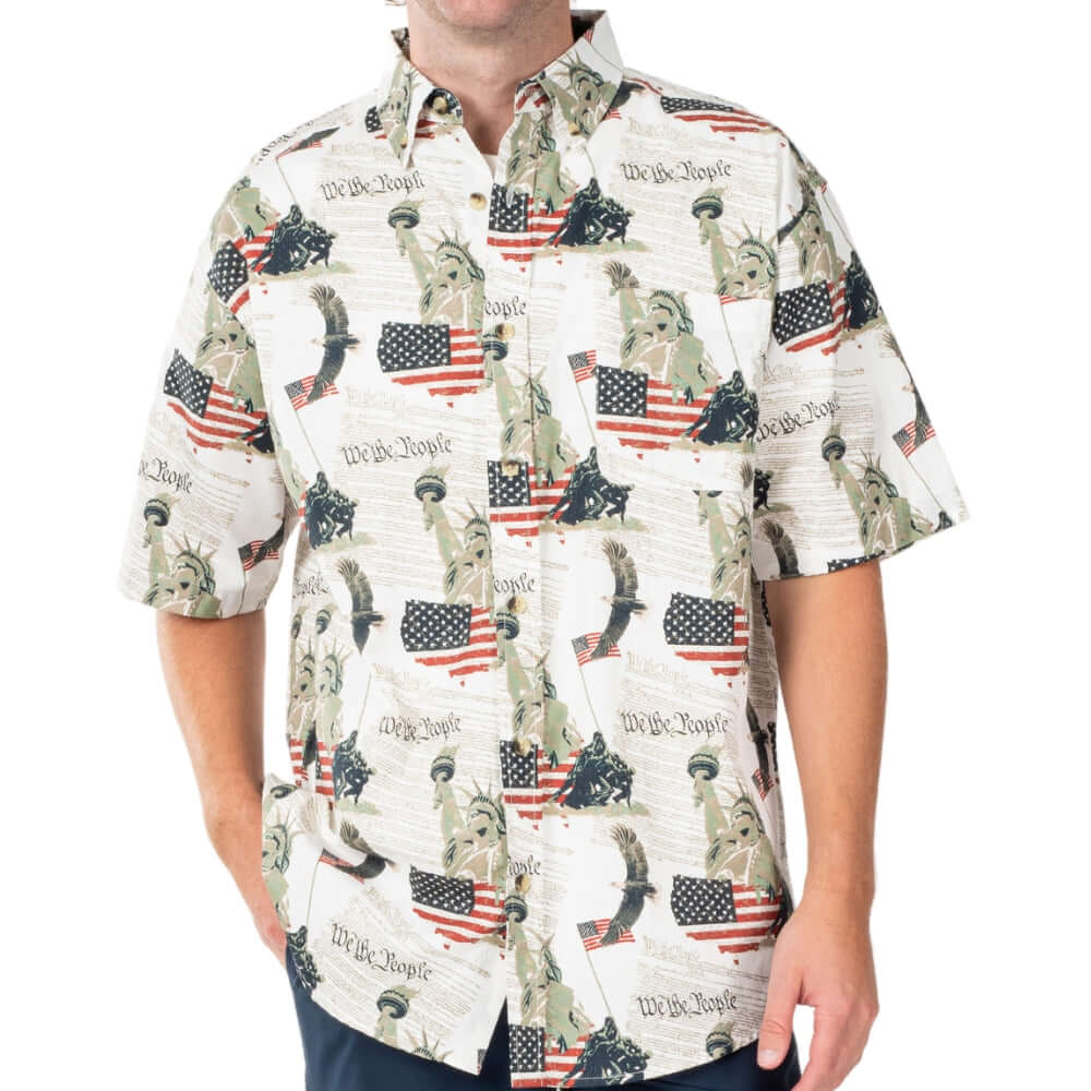 Men's Iwo Jima 100% Cotton Button-down Shirt