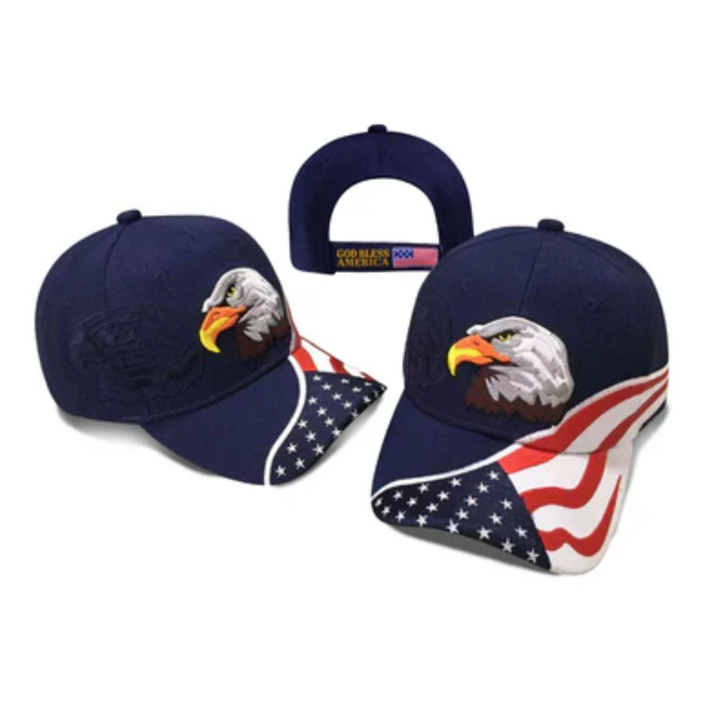 American Flag Eagle Baseball Cap