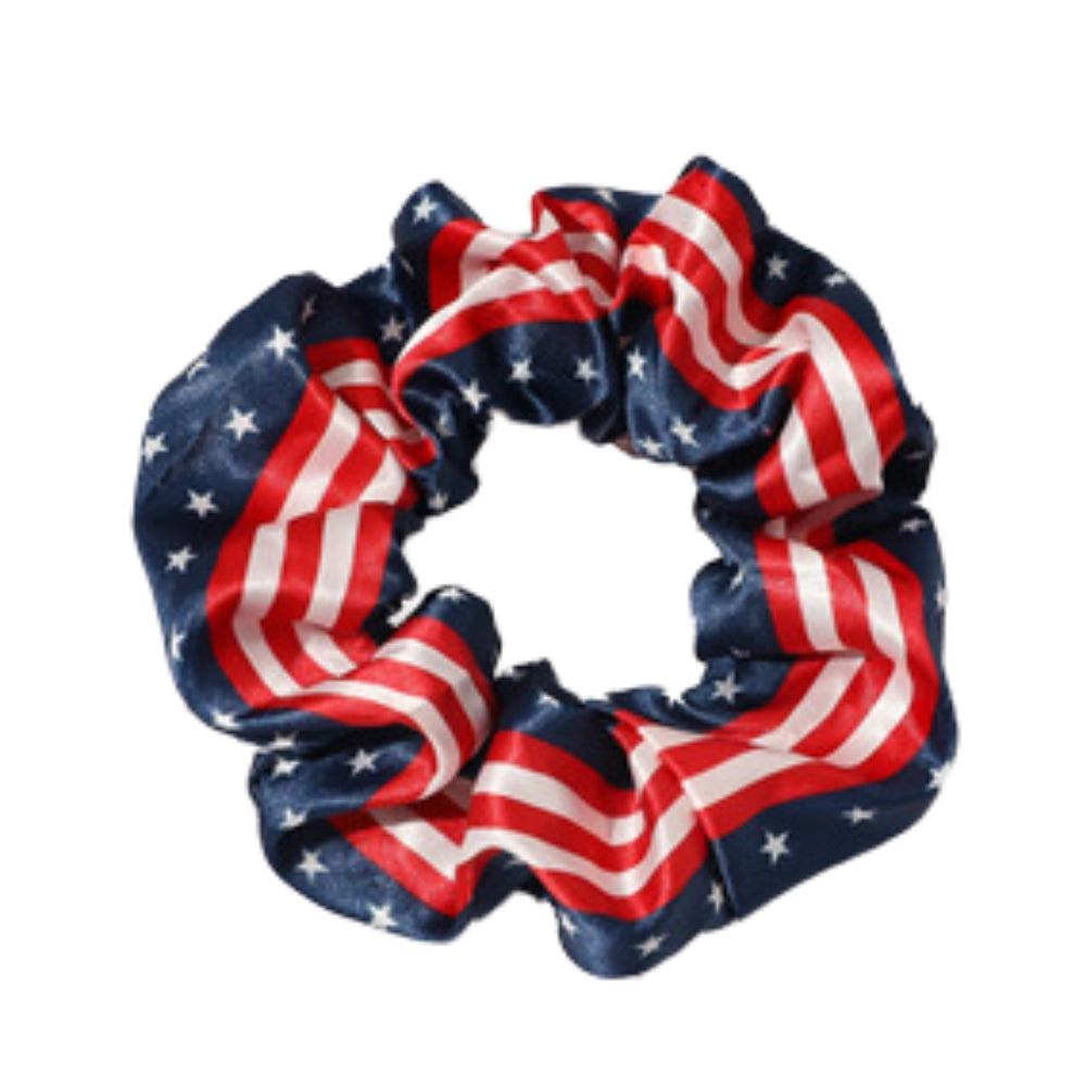 Patriotic Stars and Stripes Scrunchie