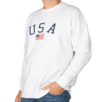 Load image into Gallery viewer, Unisex Embossed USA Crewneck Fleece Sweatshirt
