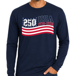 Load image into Gallery viewer, Stars &amp; Stripes America 250 Long Sleeve T-Shirt | The Flag Shirt

