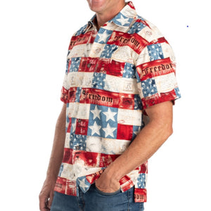 Men's Freedom Patriotic Hawaiian Shirt