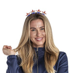 Load image into Gallery viewer, Rhinestone Red, White, and Blue Stars Headband
