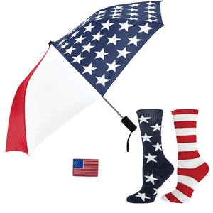 Patriot Bundle with Umbrella, Socks and Lapel Pin